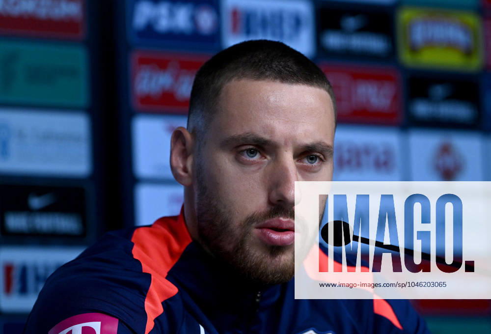 Croatia EURO 2024 press conference, PK, Pressekonferenz Nikola Vlasic of Croatia speak during a Croatia national team, Nationalteam press conference at UEFA EURO, EM, Europameisterschaft,Fussball 2024 Croatia base camp in Neuruppin, Germany on June 10, 2024. MarkoxLukunic PIXSELL