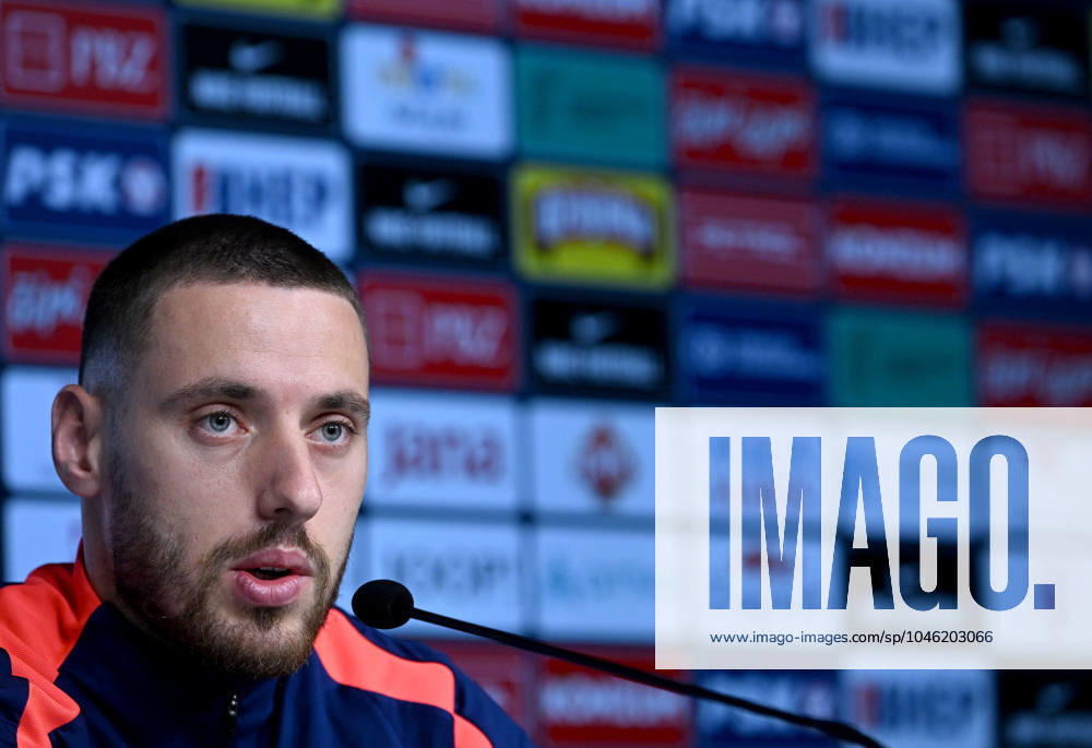 Croatia EURO 2024 press conference, PK, Pressekonferenz Nikola Vlasic of Croatia speak during a Croatia national team, Nationalteam press conference at UEFA EURO, EM, Europameisterschaft,Fussball 2024 Croatia base camp in Neuruppin, Germany on June 10, 2024. MarkoxLukunic PIXSELL