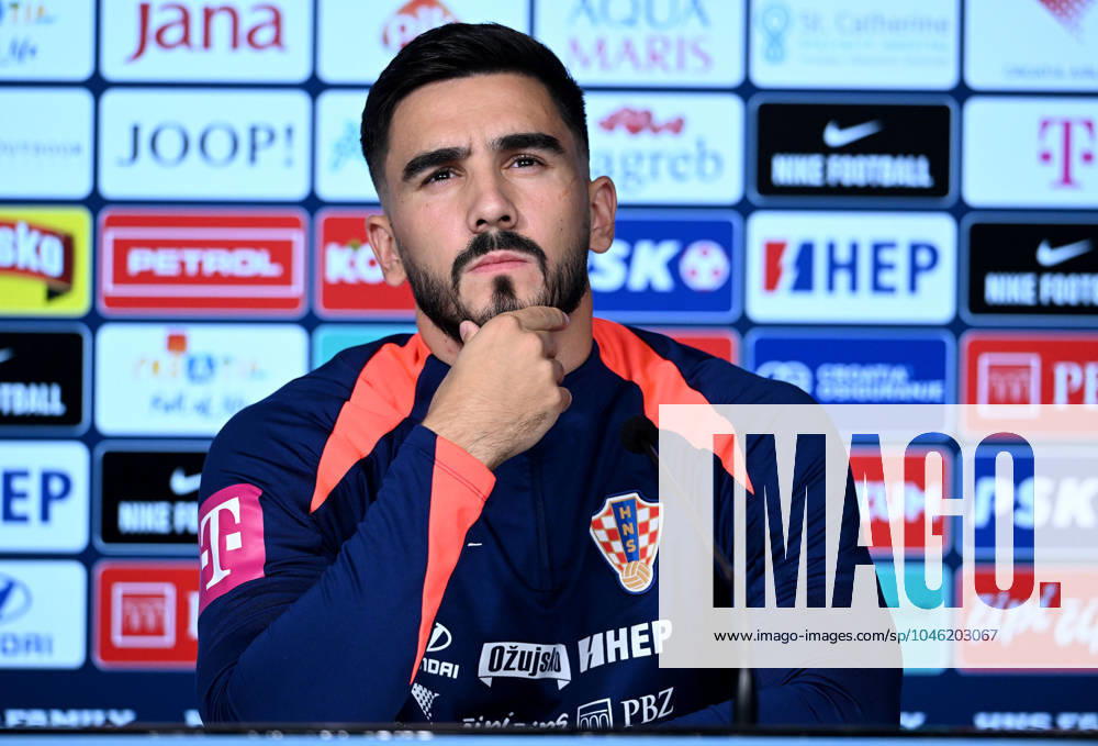 Croatia EURO 2024 press conference, PK, Pressekonferenz Josip Sutalo of Croatia speak during a Croatia national team, Nationalteam press conference at UEFA EURO, EM, Europameisterschaft,Fussball 2024 Croatia base camp in Neuruppin, Germany on June 10, 2024. MarkoxLukunic PIXSELL