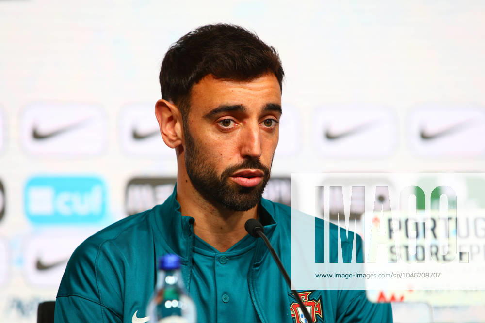 Portugal Lisbon , Football national team, Selecao,10 06 2024 , Press conference for the friendly match Portugal Ireland , Preparatory match for the European Championship 2024 , Bruno Fernandes Portugal