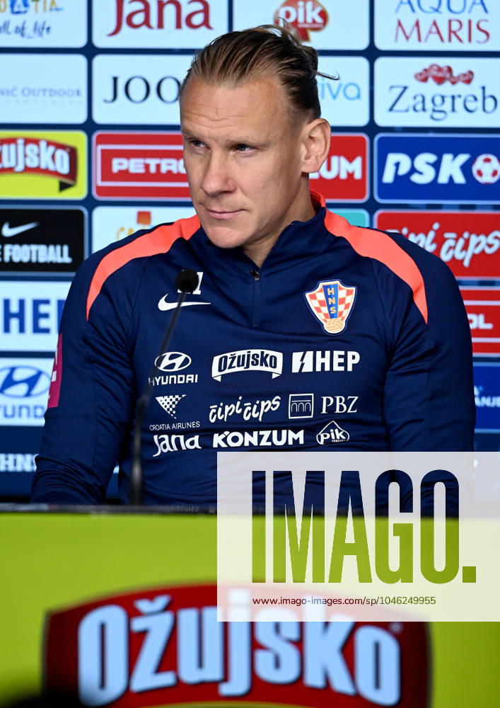 Croatia EURO 2024 press conference, PK, Pressekonferenz Domagoj Vida of Croatia speak during a Croatia national team, Nationalteam press conference at UEFA EURO, EM, Europameisterschaft,Fussball 2024 Croatia base camp in Neuruppin, Germany on June 11, 2024. MarkoxLukunic PIXSELL