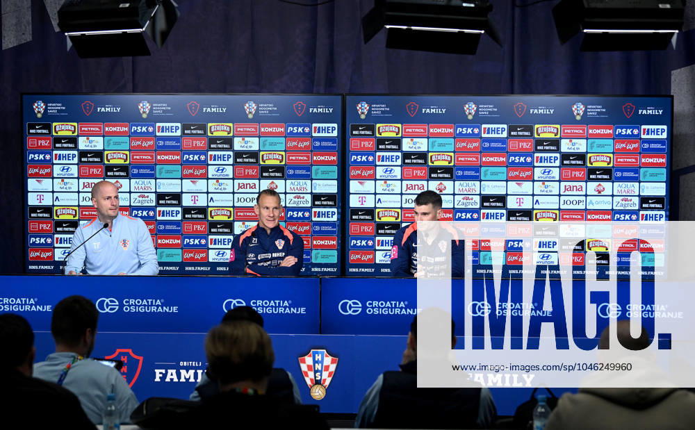 Croatia EURO 2024 press conference, PK, Pressekonferenz Domagoj Vida and Dominik Livkovic of Croatia speak during a Croatia national team, Nationalteam press conference at UEFA EURO, EM, Europameisterschaft,Fussball 2024 Croatia base camp in Neuruppin, Germany on June 11, 2024. MarkoxLukunic PIXSELL