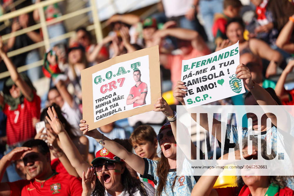 Portugal, Aveiro, 11 06 2024 EURO 2024 Friendly match before the UEFA EURO 2024 in Germany 2024 Portugal Ireland v l , Portugal fans,atmosphere, scarves, jerseys, emotions, Cristiano Ronaldo Portugal fans