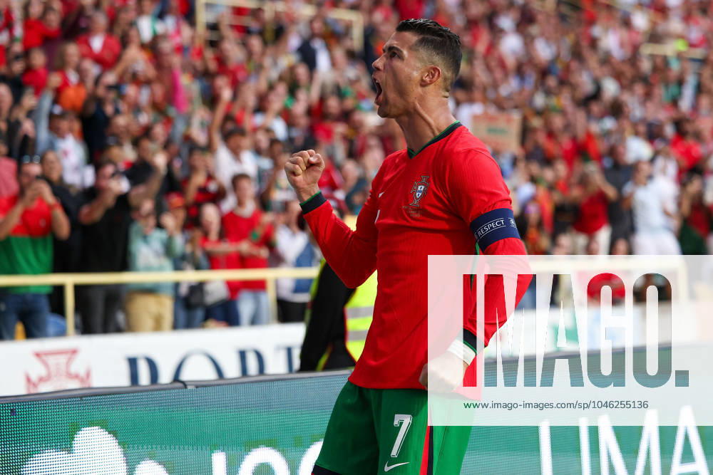 Portugal, Aveiro, 11 06 2024 EURO 2024 Friendly match before the UEFA EURO 2024 in Germany 2024 Portugal Ireland v l , Cristiano Ronaldo Portugal scores the goal for 2 0, Goal celebration, celebrate the goal