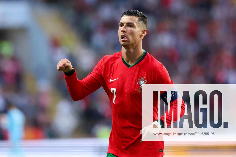 Portugal, Aveiro, 11 06 2024 EURO 2024 Friendly match before the UEFA EURO 2024 in Germany 2024 Portugal Ireland v l , Cristiano Ronaldo Portugal scores the goal for 2 0, Goal celebration, celebrate the goal