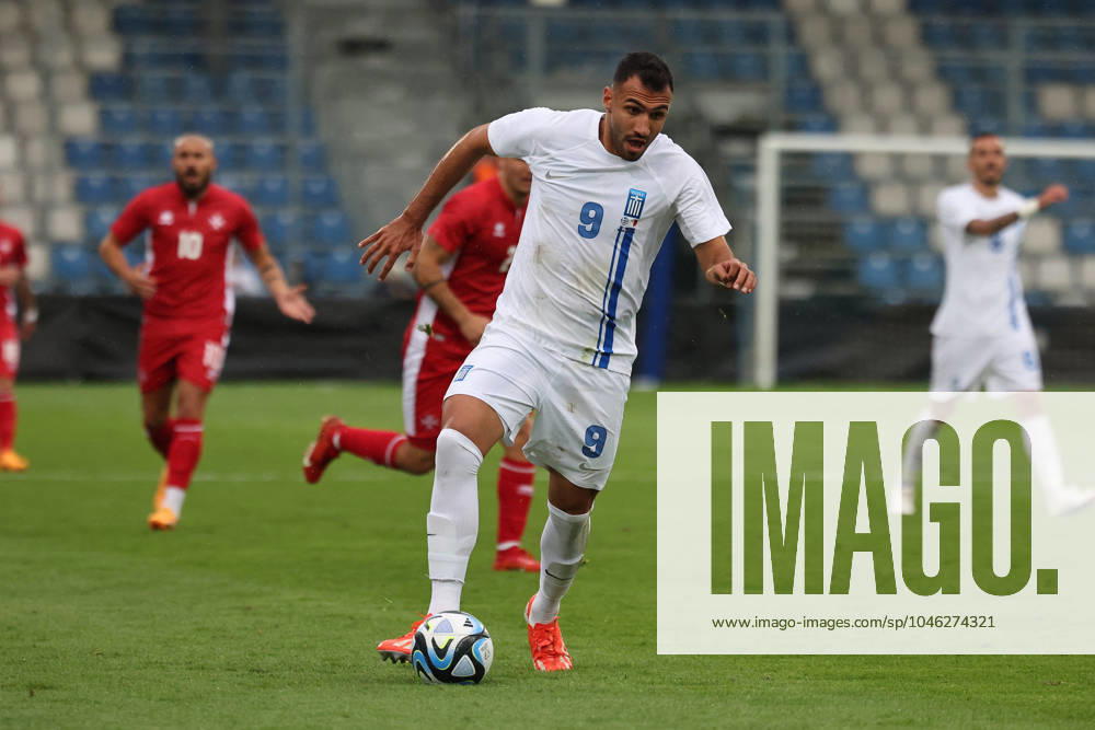 Malta v Greece - International Friendly, Länderspiel, Nationalmannschaft Vangelis Pavlidis of Greece is playing during the international soccer friendly match between Malta and Greece at the Untersberg-Arena, in Grodig, Austria, on June 11, 2024. Grödig Salzburg Austria