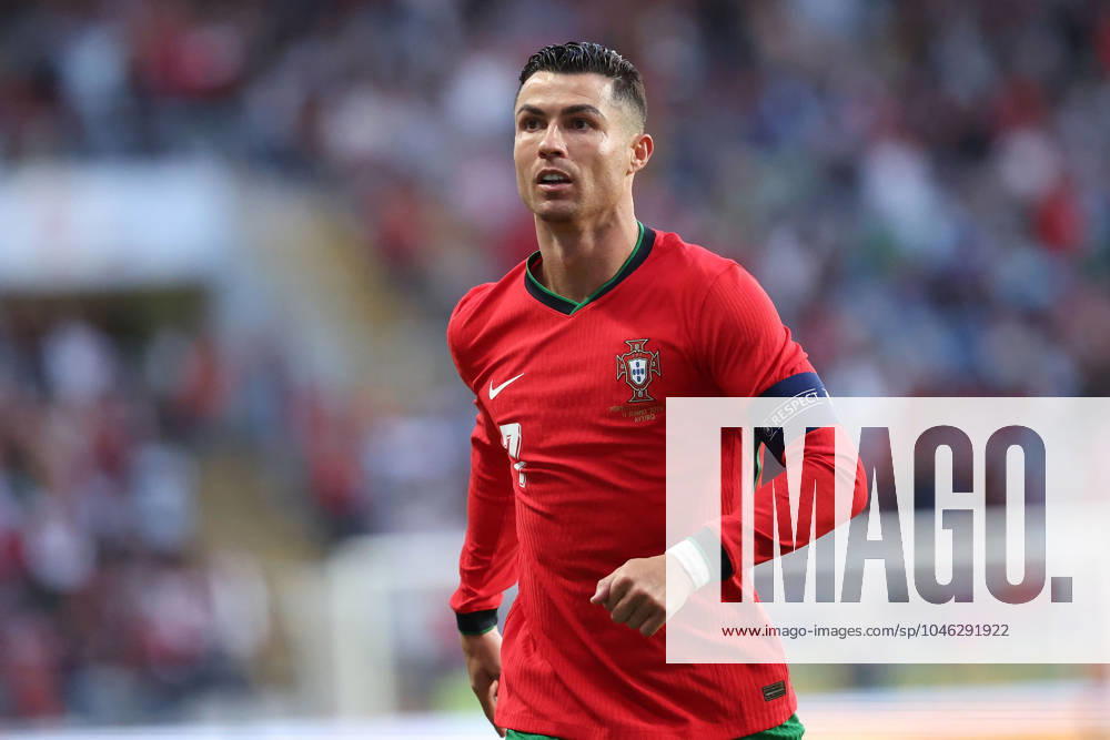 Portugal, Aveiro, 11 06 2024 EURO 2024 Friendly match before the UEFA EURO 2024 in Germany 2024 Portugal Ireland v l , Cristiano Ronaldo Portugal scores the goal to 2 0, Goal celebration, celebrate the goal,