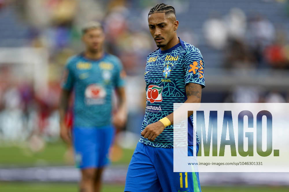 ORLANDO, FL - JUNE 12:Brazil midfielder Raphinha (11) during the game between the United States and Brazil on June 12, 2024 at Camping World Stadium in Orlando, Fl. (Photo by David Rosenblum Icon Sportswire) SOCCER: JUN 12 Allstate Continental Clasico USA vs Brazil Icon24061211278120240613