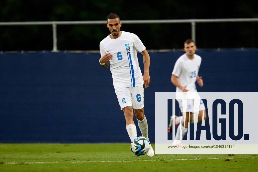Malta v Greece - International Friendly, Länderspiel, Nationalmannschaft Dimitris Kourbelis of Greece is in action during the international soccer friendly match between Malta and Greece at the Untersberg-Arena, in Grodig, Austria, on June 11, 2024. Grödig Salzburg Austria