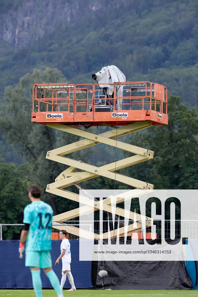 Malta v Greece - International Friendly, Länderspiel, Nationalmannschaft A TV camera person is working during the international soccer friendly match between Malta and Greece at the Untersberg-Arena, in Grodig, Austria, on June 11, 2024. Grödig Salzburg Austria