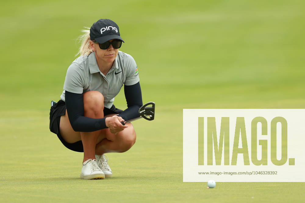 Meijer LPGA, Golf Damen Classic Pernilla Lindberg of Sweden lines up her putt on the third green during Day One of the Meijer LPGA Classic for Simply Give golf tournament at Blythefield Country Club in Belmont, MI, USA Thursday, June 13, 2024. Belmont Michigan United States