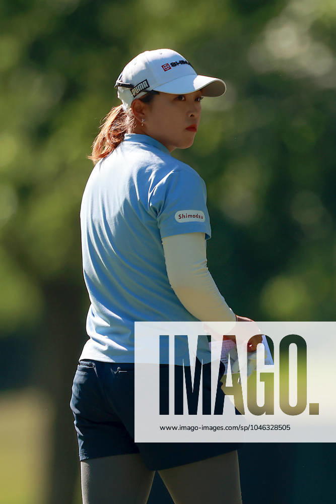 Meijer LPGA, Golf Damen Classic Mao Saigo of Chiba, Japan waits on the 5th green during the first round of the Meijer LPGA Classic for Simply Give golf tournament at Blythefield Country Club in Belmont, MI, USA Thursday, June 13, 2024. Belmont Michigan United States