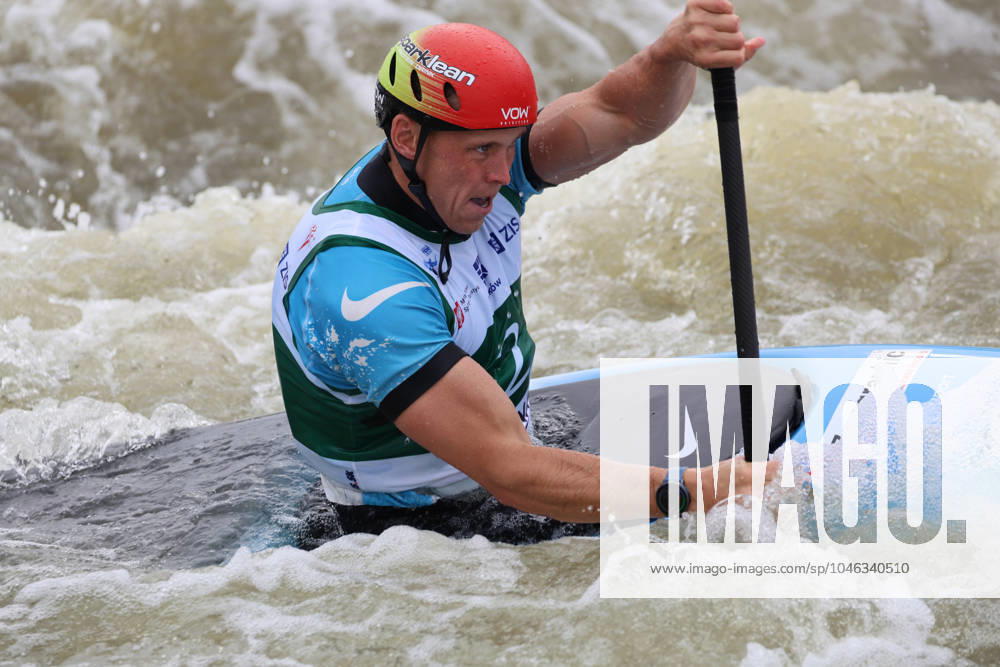 Men s Canoe Finals In Canoe Slalom World Cup In Krakow Joseph Clarke of Great Britain finishes first in Men s Canoe Finals of ICF Canoe Slalom World Cup Krakow 2024 on Kolna Centre course on June 14, 2024 in Krakow. Poland. Krakow malopolskie Poland