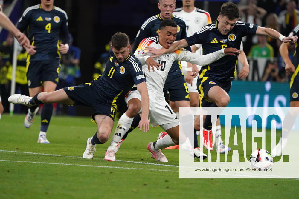 National team, Football, UEFA Euro2024, Euro 2024,Germany Scotland Allianzarena, Munich Ryan Christie, Scotland, Jamal Musiala, Germany ,Kieran Tierney, Scotland