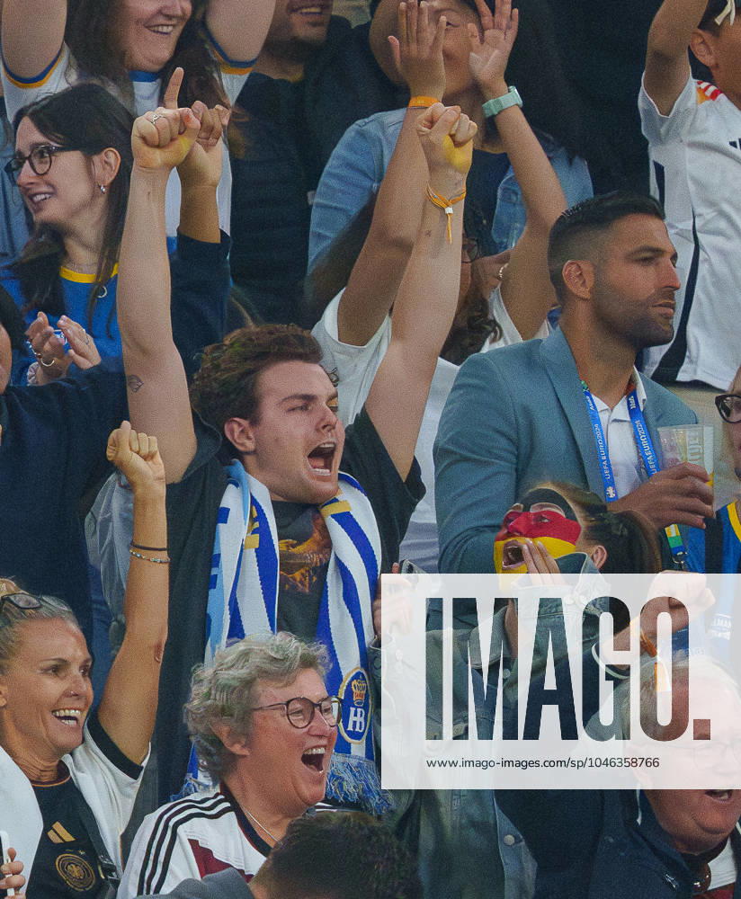 Heidi Klum (GNTM) with husband Tom Kaulitz and four childs Lou (next to her), Johan, Henry and Leni with boyfriend Aris Rachevsky in the group stage match GERMANY - SCOTLAND 5-1 of the UEFA European Championships 2024 on Jun 14, 2024 in Munich, Germany.