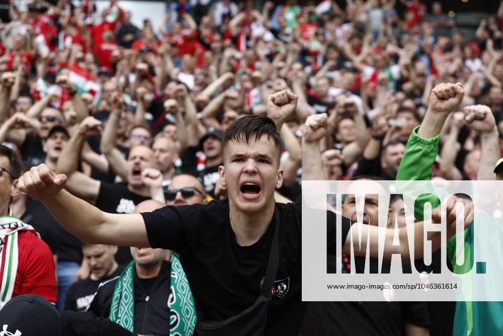COLOGNE, RheinEnergie Stadium, 15-06-2024 , European Football Championship Euro2024, Group stage match no.2 between Hungary and Switzerland. Fans of Hungary Hungary - Switzerland (Euro2024) x25494999x