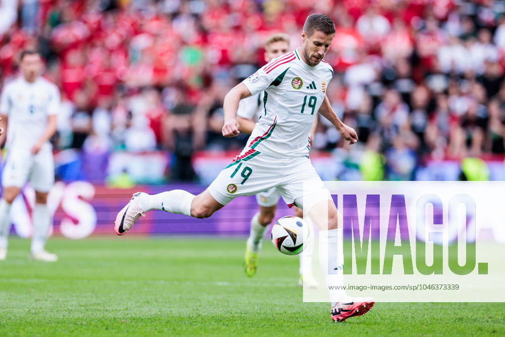 UEFA EURO 2024 Hungary Switzerland 14 06 2024 Barnabas Varga Hungary, 19 on the ball UEFA EURO 2024 Hungary Switzerland Cologne Stadium, Cologne on 15 06 2024