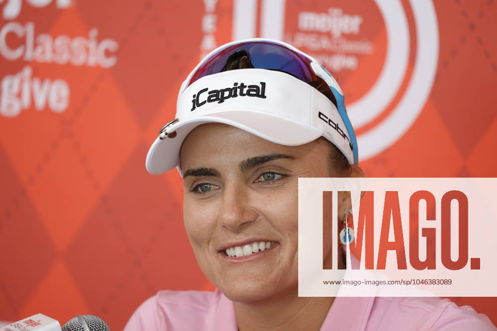 GRAND RAPIDS, MI - JUNE 15: LPGA, Golf Damen golfer Lexi Thompson talks to the media after shooting 7 under par for her third round score during the LPGA Meijer LPGA Classic for Simply Give on June 15th, 2024, at Blythefield Country Club in Grand Rapids, Michigan. (Photo by Brian Spurlock Icon Sportswire) GOLF: JUN 15 LPGA Meijer LPGA Classic for Simply Give Icon24061542