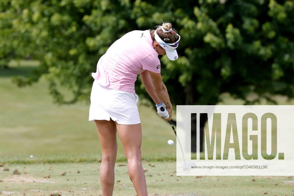 GRAND RAPIDS, MI - JUNE 15: LPGA, Golf Damen golfer Lexi Thompson hits balls on the practice range after finishing her 3rd round during the LPGA Meijer LPGA Classic for Simply Give on June 15th, 2024, at Blythefield Country Club in Grand Rapids, Michigan. (Photo by Brian Spurlock Icon Sportswire) GOLF: JUN 15 LPGA Meijer LPGA Classic for Simply Give Icon24061553