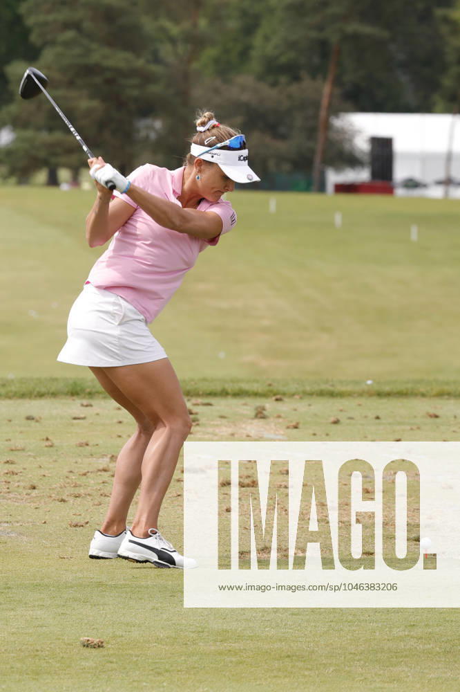 GRAND RAPIDS, MI - JUNE 15: LPGA, Golf Damen golfer Lexi Thompson hits balls on the practice range after finishing her 3rd round during the LPGA Meijer LPGA Classic for Simply Give on June 15th, 2024, at Blythefield Country Club in Grand Rapids, Michigan. (Photo by Brian Spurlock Icon Sportswire) GOLF: JUN 15 LPGA Meijer LPGA Classic for Simply Give Icon24061554