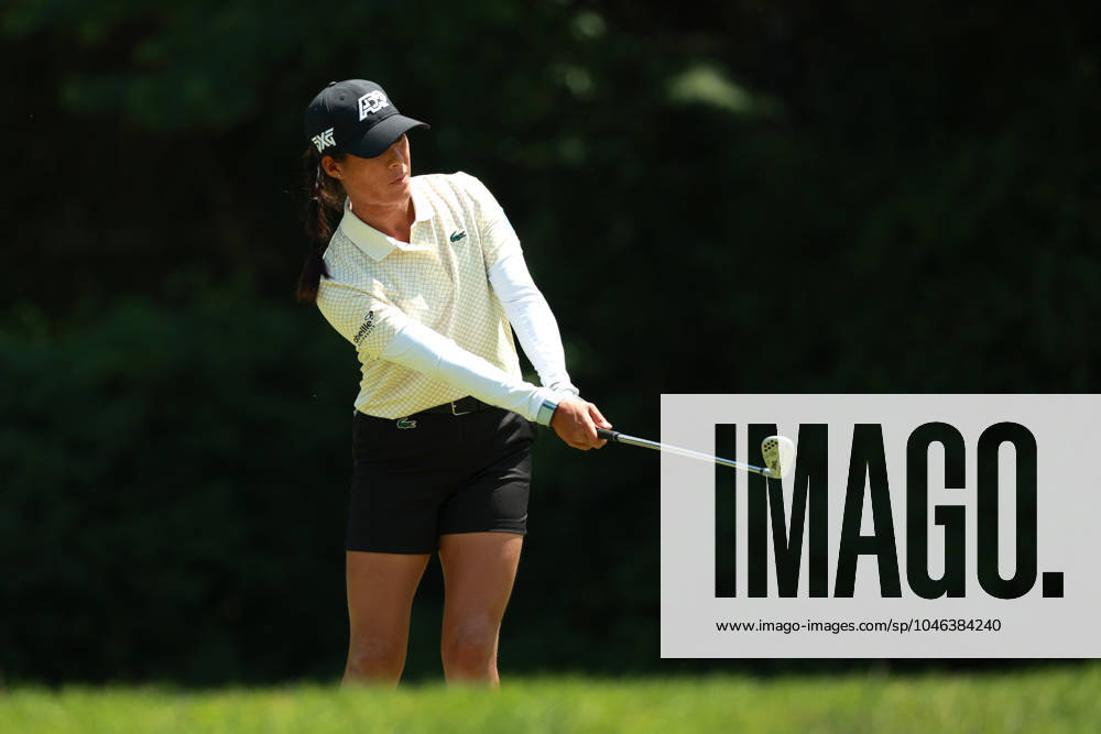 Meijer LPGA, Golf Damen Classic Celine Boutier of France follows her putt on the 12th green during Day Three of the Meijer LPGA Classic for Simply Give golf tournament at Blythefield Country Club in Belmont, MI, USA Saturday, June 15, 2024. Belmont Michigan United States