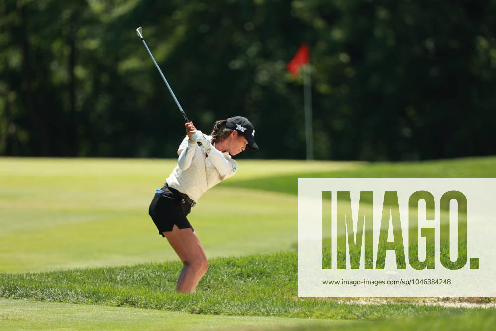 Meijer LPGA, Golf Damen Classic Celine Boutier of France plays her second shot toward the 12th green during Day Three of the Meijer LPGA Classic for Simply Give golf tournament at Blythefield Country Club in Belmont, MI, USA Saturday, June 15, 2024. Belmont Michigan United States