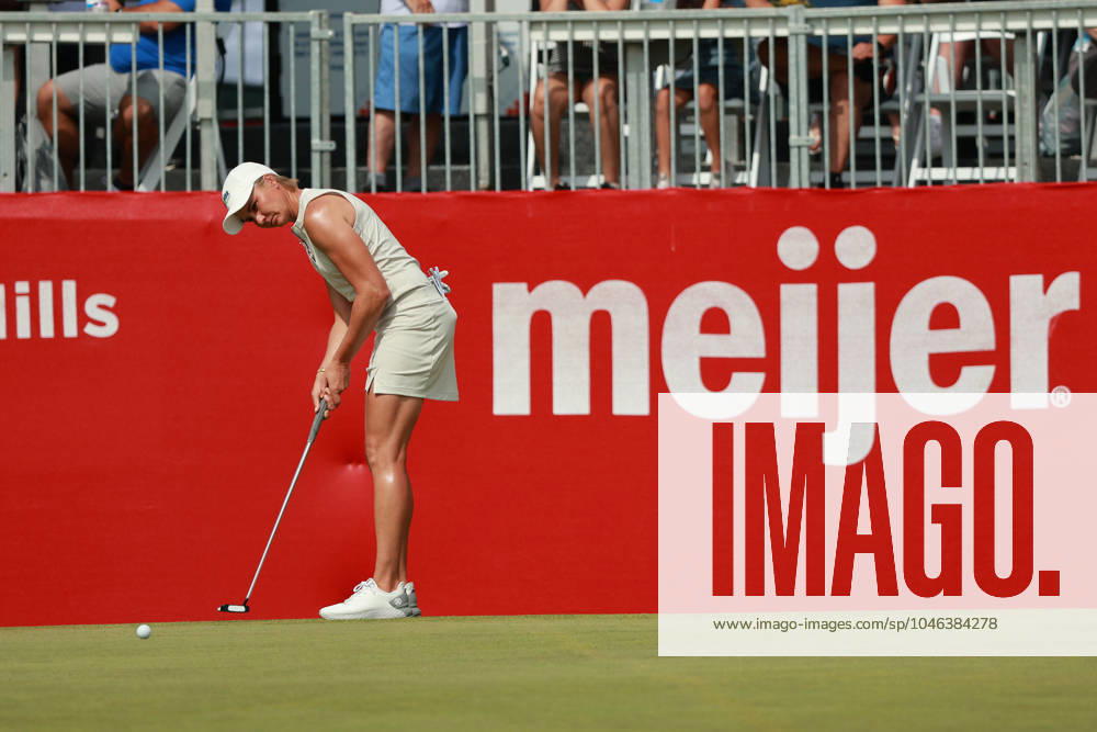 Meijer LPGA, Golf Damen Classic Ryann O Toole of the United States follows her putt on the 18th green during Day Three of the Meijer LPGA Classic for Simply Give golf tournament at Blythefield Country Club in Belmont, MI, USA Saturday, June 15, 2024. Belmont Michigan United States