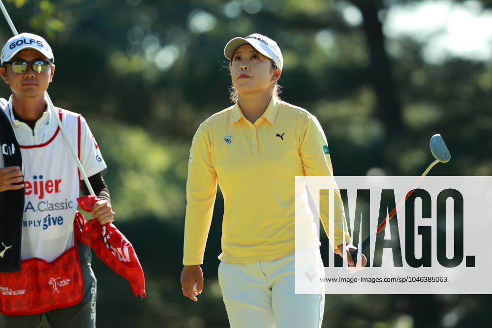 Meijer LPGA, Golf Damen Classic Mao Saigo of Japan walks on the 5th green during Day Three of the Meijer LPGA Classic for Simply Give golf tournament at Blythefield Country Club in Belmont, MI, USA Saturday, June 15, 2024. Belmont Michigan United States