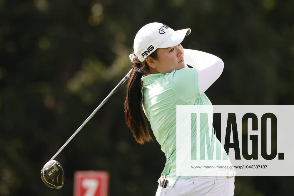 GRAND RAPIDS, MI - JUNE 15: LPGA, Golf Damen golfer Allisen Corpuz plays her tee shot on the 17th hole during the LPGA Meijer LPGA Classic for Simply Give on June 15th, 2024, at Blythefield Country Club in Grand Rapids, Michigan. (Photo by Brian Spurlock Icon Sportswire) GOLF: JUN 15 LPGA Meijer LPGA Classic for Simply Give Icon24061559