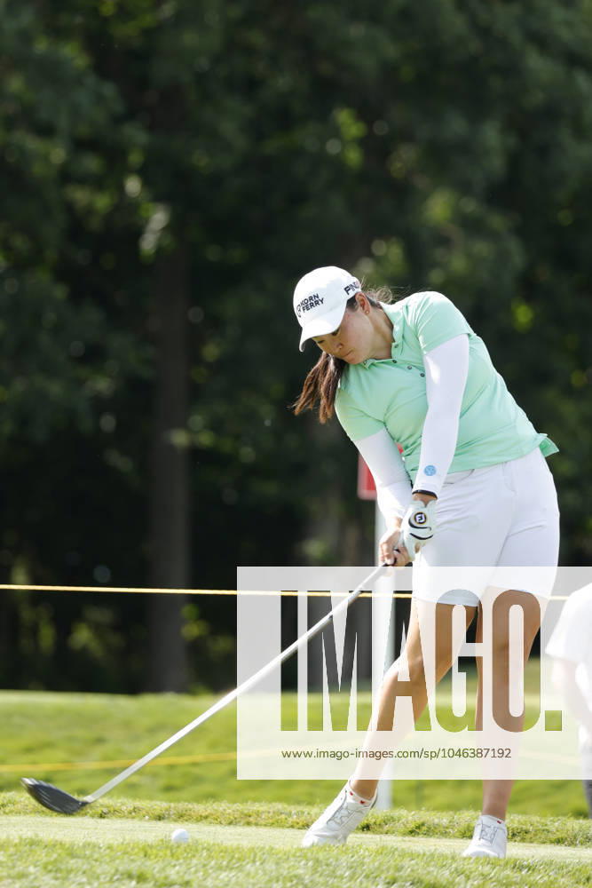 GRAND RAPIDS, MI - JUNE 15: LPGA, Golf Damen golfer Allisen Corpuz plays her tee shot on the 17th hole during the LPGA Meijer LPGA Classic for Simply Give on June 15th, 2024, at Blythefield Country Club in Grand Rapids, Michigan. (Photo by Brian Spurlock Icon Sportswire) GOLF: JUN 15 LPGA Meijer LPGA Classic for Simply Give Icon24061563