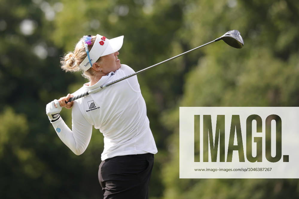 GRAND RAPIDS, MI - JUNE 15: LPGA, Golf Damen golfer Nanna Koerstz Madsen plays her tee shot on the 17th hole during the LPGA Meijer LPGA Classic for Simply Give on June 15th, 2024, at Blythefield Country Club in Grand Rapids, Michigan. (Photo by Brian Spurlock Icon Sportswire) GOLF: JUN 15 LPGA Meijer LPGA Classic for Simply Give Icon24061574