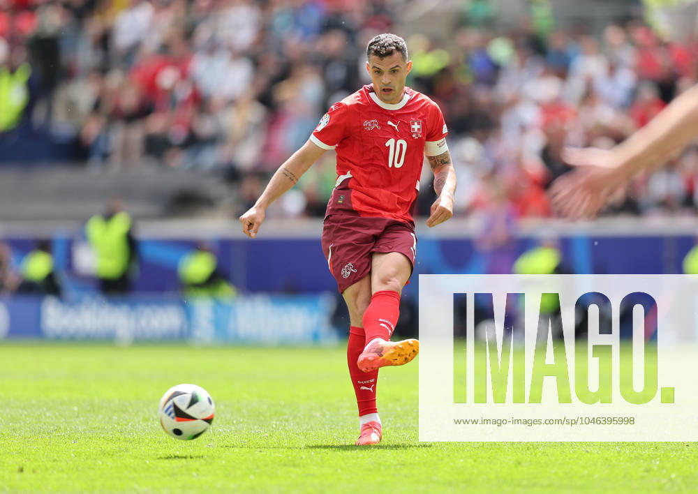 European Football Championship, UEFA EURO 2024, Hungary Switzerland, Group A, Cologne Stadium, v l , Granit Xhaka Switzerland