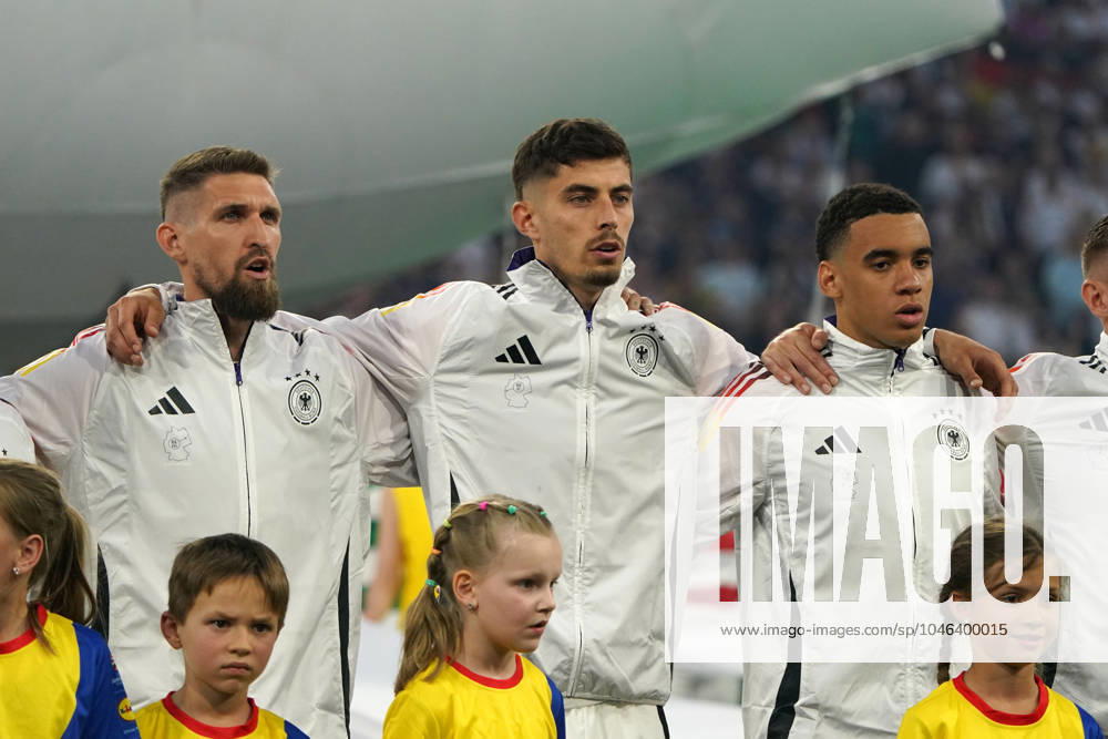 National team, football, UEFA Euro2024, EM 2024,Germany Scotland Allianzarena, Munich Robert Andrich, Kai Havertz, Jamal musiala,all Germany, sing national anthem