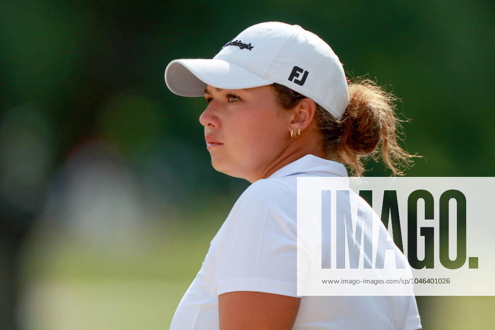 Meijer LPGA, Golf Damen Classic Alexa Pano of Lake Worth, California follows her shot from the 18th fairway during the third round of the Meijer LPGA Classic for Simply Give golf tournament at Blythefield Country Club in Belmont, MI, USA Saturday, June 15, 2024. Belmont Michigan United States