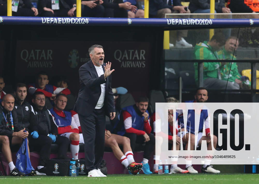 Dortmund, Germany, 18th June 2024. Willy Sagnol coach of Georgia during the UEFA European Championships match at BVB Stadion, Dortmund. Picture credit should read: David Klein Sportimage . SPI-3198-0034