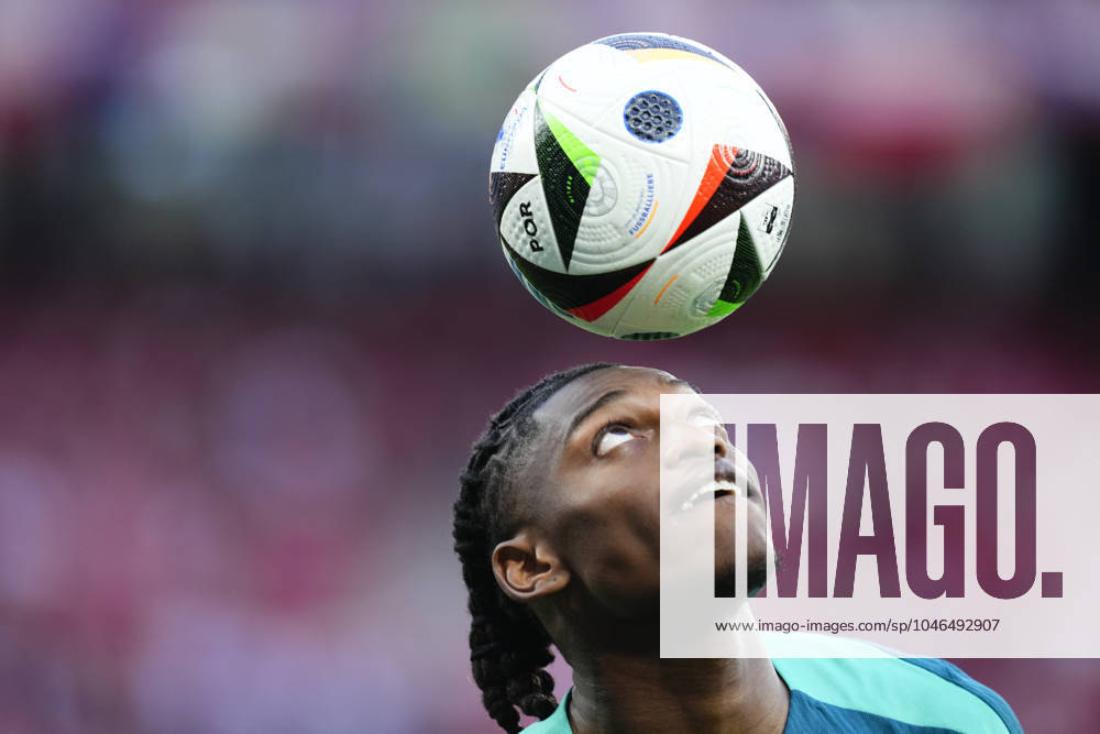 KW25 Portugal v Czechia: Group F - UEFA EURO, EM, Europameisterschaft,Fussball 2024 Rafael Leao left winger of Portugal and AC Milan during the warm-up before the UEFA EURO 2024 group stage match between Portugal and Czechia at Football Stadium Leipzig on June 18, 2024 in Leipzig, Germany. Leipzig Germany
