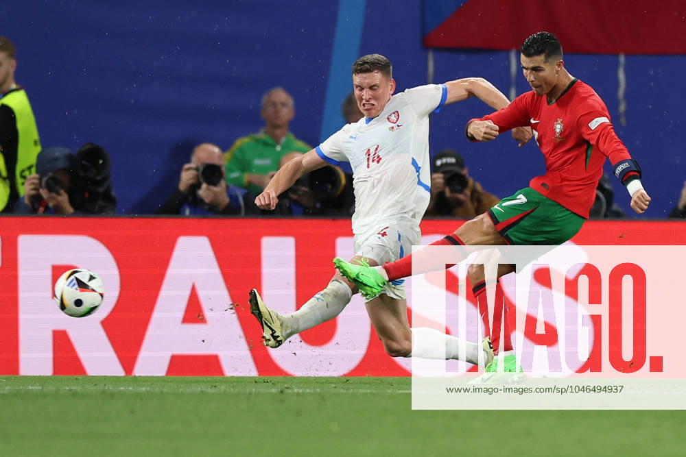 Leipzig Stadium Leipzig, Tuesday, June 18, 2024 UEFA EURO 2024 Germany, Group F stage Matchday 1 Group F Portugal Czechia, Goal Cristiano Ronaldo Portugal , Lukas Provod Czechia