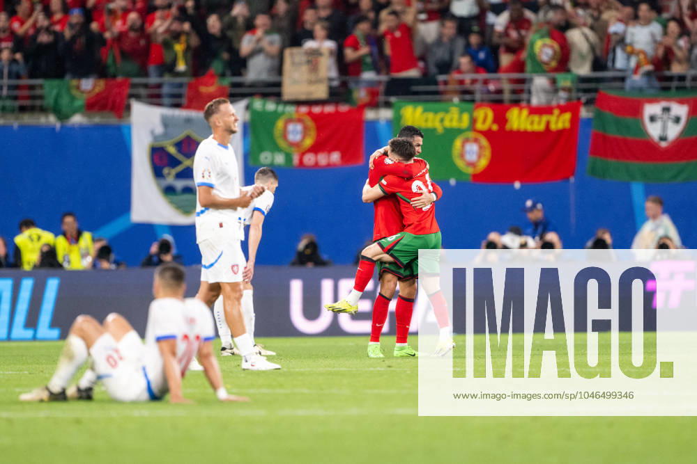 Portugal v Czech Republic, UEFA EURO, EM, Europameisterschaft,Fussball 2024, Leipzig, Germany Leipzig, Germany. 18th, June 2024. Cristiano Ronaldo (7) of Portugal seen in celebration after the final whistle of the UEFA Euro 2024 match in Group F between Portugal and Czech Republic at Red Bull Arena in Leipzig. Leipzig Germany