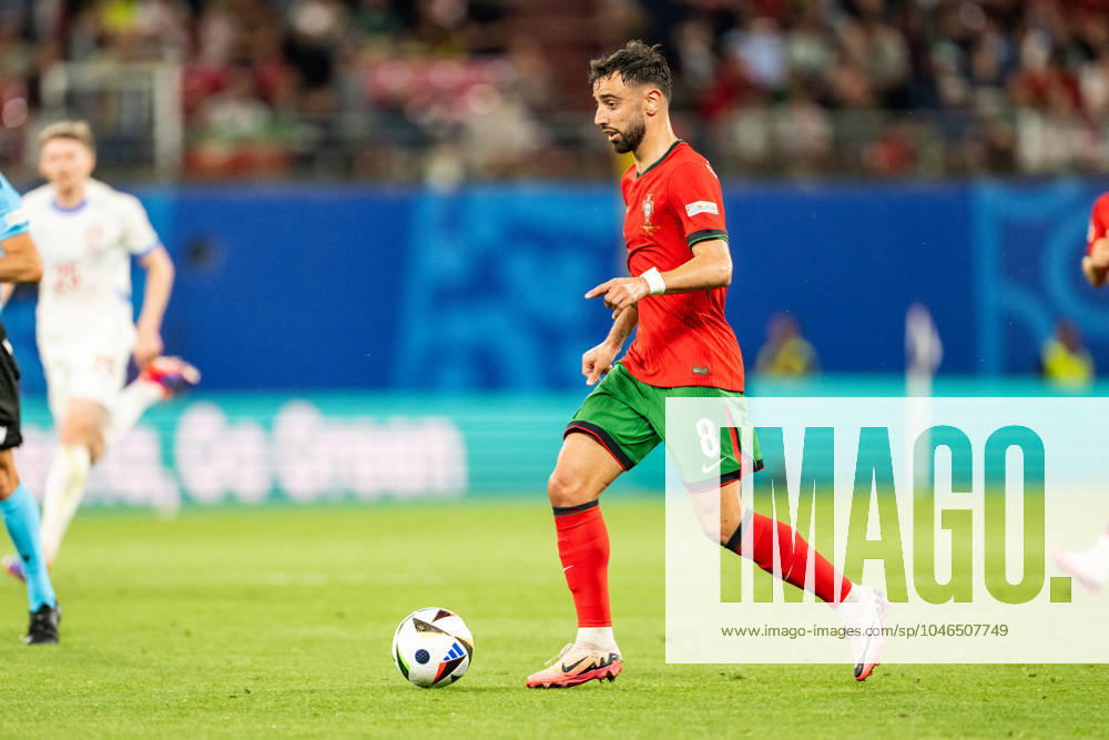 Portugal v Czech Republic, UEFA EURO, EM, Europameisterschaft,Fussball 2024, Leipzig, Germany Leipzig, Germany. 18th, June 2024. Bruno Fernandes (8) of Portugal seen during the UEFA Euro 2024 match in Group F between Portugal and Czech Republic at Red Bull Arena in Leipzig. Leipzig Germany