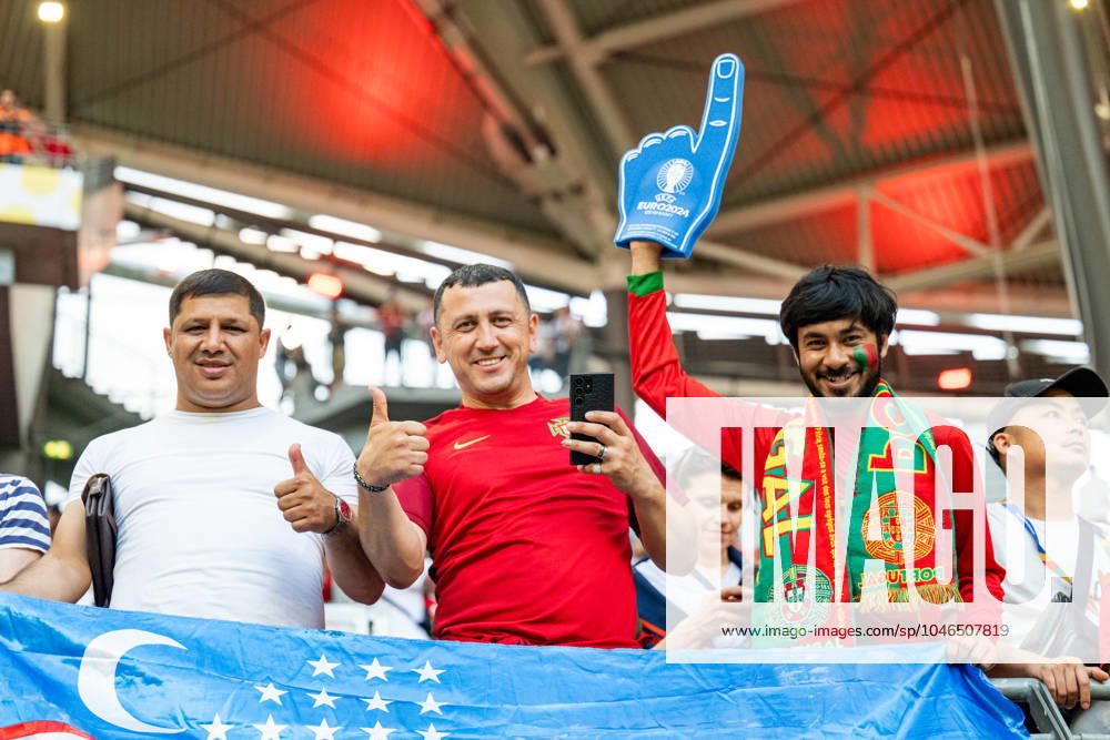 Portugal v Czech Republic, UEFA EURO, EM, Europameisterschaft,Fussball 2024, Leipzig, Germany Leipzig, Germany. 18th, June 2024. Football fans of Portugal seen on the stands during the UEFA Euro 2024 match in Group F between Portugal and Czech Republic at Red Bull Arena in Leipzig. Leipzig Germany