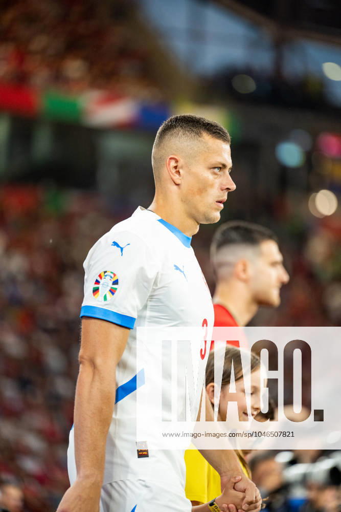 Portugal v Czech Republic, UEFA EURO, EM, Europameisterschaft,Fussball 2024, Leipzig, Germany Leipzig, Germany. 18th, June 2024. Tomas Holes (3) of Czech Republic seen during the UEFA Euro 2024 match in Group F between Portugal and Czech Republic at Red Bull Arena in Leipzig. Leipzig Germany