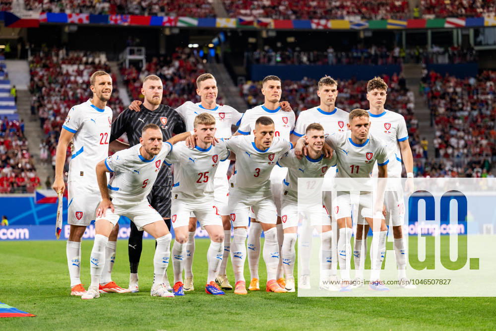 Portugal v Czech Republic, UEFA EURO, EM, Europameisterschaft,Fussball 2024, Leipzig, Germany Leipzig, Germany. 18th, June 2024. The starting-11 of Czech Republic for the UEFA Euro 2024 match in Group F between Portugal and Czech Republic at Red Bull Arena in Leipzig. Leipzig Germany