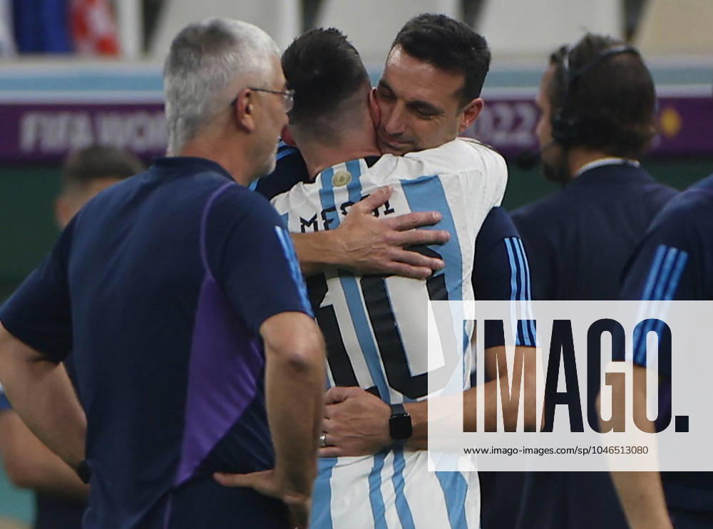 Lionel Messi and Lionel Scaloni Argentina vs Croatia 13 12 2022 ARGENTINA WORLD CHAMPIONSHIP SPECIAL FROM QATAR