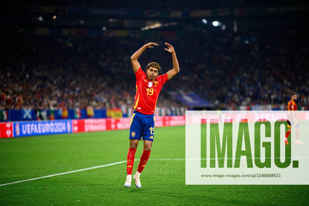 GELSENKIRCHEN, GERMANY - 20 JUNE, 2024: Lamine Yamal, The football match of EURO 2024 Spain vs. Italy at Veltins Arena