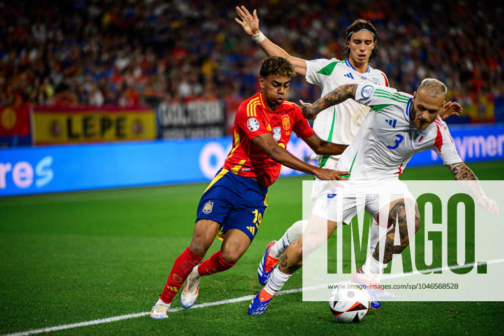 GELSENKIRCHEN, GERMANY - 20 JUNE, 2024: Lamine Yamal, The football match of EURO 2024 Spain vs. Italy at Veltins Arena
