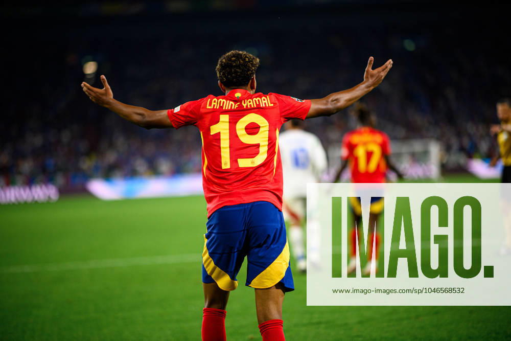 GELSENKIRCHEN, GERMANY - 20 JUNE, 2024: Lamine Yamal, The football match of EURO 2024 Spain vs. Italy at Veltins Arena