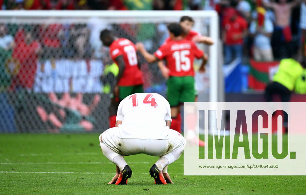 Football, European Championship, EURO 2024, Group F, Signal Iduna Park Dortmund Turkey Portugal 0 3 Abdülkerim Bardakci TUR disappointed after the end of the match Disappointment, frustration, action