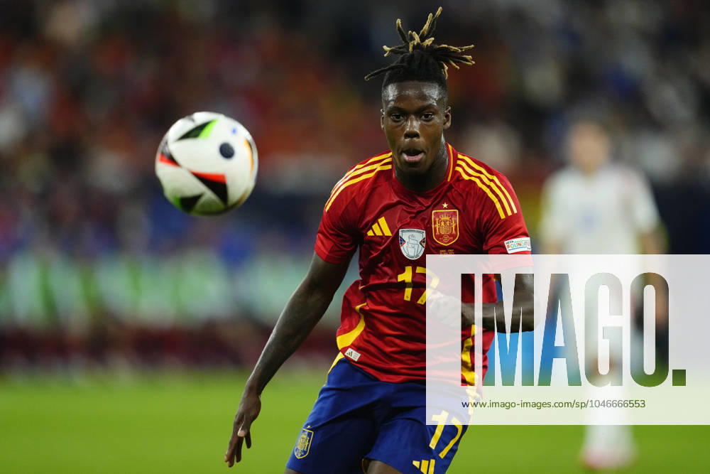 Spain v Italy: Group B - UEFA EURO, EM, Europameisterschaft,Fussball 2024 Nico Williams left winger of Spain and Athletic Club Bilbao during the UEFA EURO 2024 group stage match between Spain and Italy at Arena AufSchalke on June 20, 2024 in Gelsenkirchen, Germany. Gelsenkirchen Germany