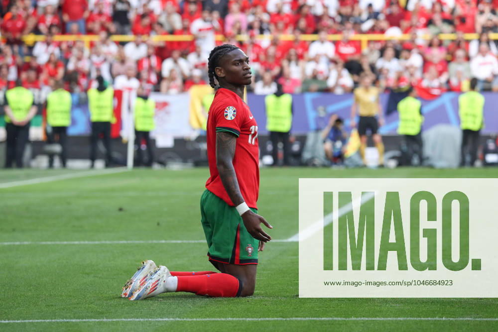 Germany - UEFA EURO, EM, Europameisterschaft,Fussball 2024 - Turkey vs Portugal - 15 06 2024 GERMANY, DORTMUND, JUNE 22. Rafael Leao of Portugal looks dejected as Referee Felix Zwayer (not pictured) just showed him a yellow card during the UEFA EURO 2024 group F stage match between Turkey and Portugal, on June 22, 2024 at BVB Stadion in Dortmund, Germany. Photo by Manuel Blondeau AOP.Press Dortmund BVB Stadion Germany