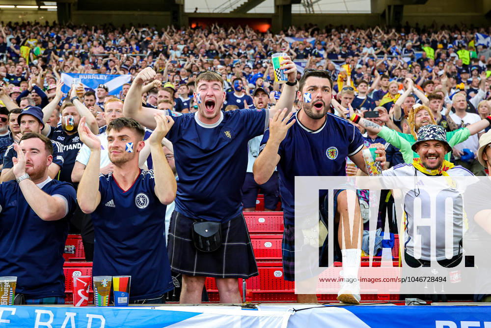 Scotland v Hungary Euro 2024 23 06 2024. Group A Scotland fans during the Euro 2024 match between Scotland and Hungary at Hampden Park, Glasgow, United Kingdom on 23 June 2024. Editorial use only ,